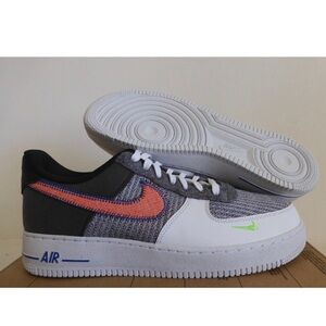 NIKE AIR FORCE 1 07 "WHITE-SPORT RED-GREY SZ 112